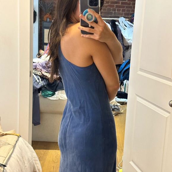 J.Crew Alicia cupro-blend navy blue racerback slip dress - Picture 5 of 8